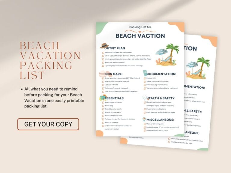 Ultimate Family Beach Vacation Packing List + Free Printable Checklist